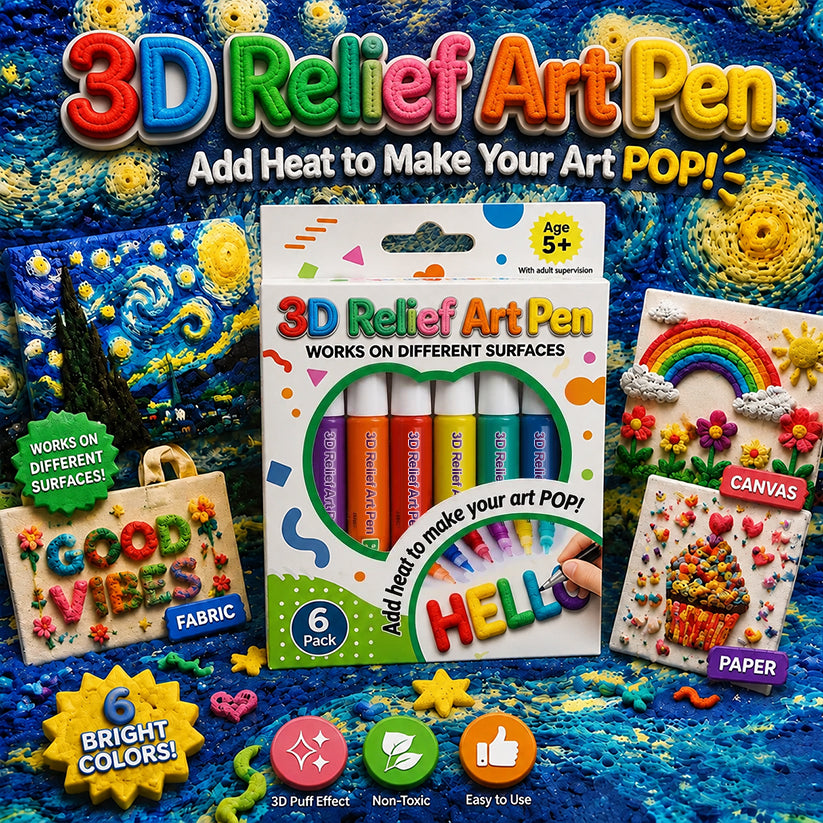 🦄👗Save66% by ordering today丨Myveyxo® 3D Relief Art Pen – Turn Flat Drawings Into Touchable 3D Art🪄